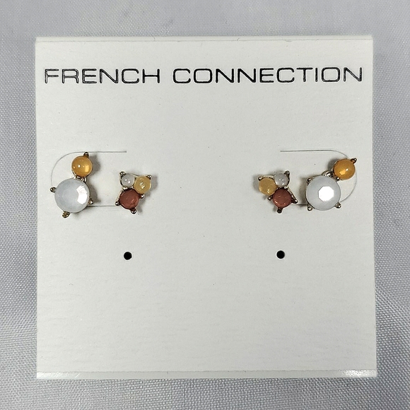 French Connection Tiny Stone Stud Earrings Set (Multi) Earring - Picture 2 of 3
